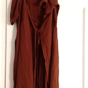 Dress brown polkadot, S, Uniqlo Ines dela Fresange